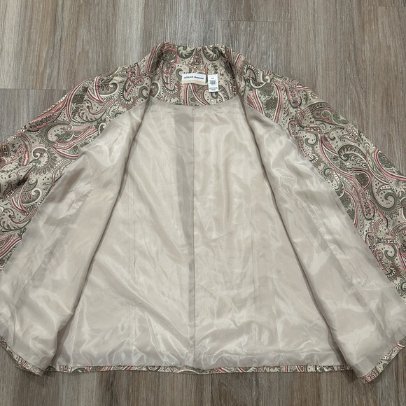 Alfred Dunner Women's Paisley Button Up Jacket Size 24W Lined Long Sleeve - Picture 6 of 15